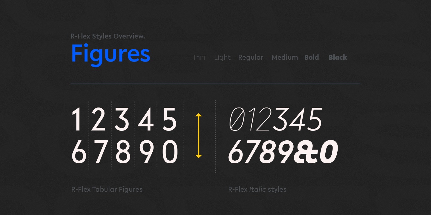 Пример шрифта R-Flex Bold Italic